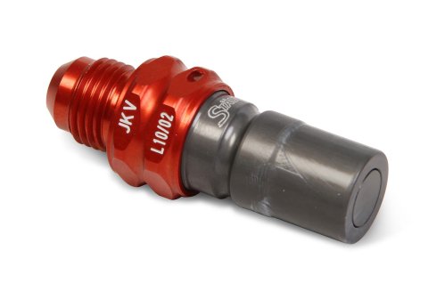 Earl's Performance Staubli SPT Ball Locking Dry Break Couplings JKV281206ERL Quick Disconnect Fittings, Couplings, Male, Straight, 9/16 in.-18 Male Threads Adapter, -6 AN Hose End, Red, Each