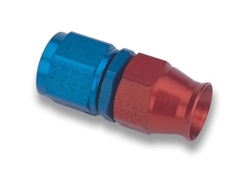 Earl's Performance Speed-Seal Hose Ends 600133ERL Fitting, End, Speed-Seal, Straight, -3 AN to Female -3 AN, Aluminum, Red/Blue Anodized, Each
