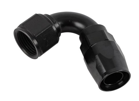 Earl's Performance Swivel-Seal Hose Ends AT812012ERL Fitting, End, Swivel-Seal, 120 Degree, -12 AN to Female -12 AN, Aluminum, Black, Each