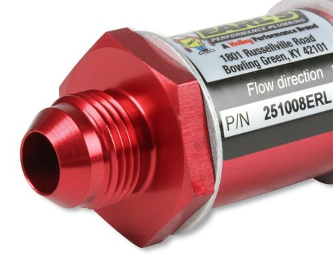 Earl's Performance Check Valves 251008ERL Fuel Valve, Billet Aluminum, Red Anodized, -8 AN Male Threads, Each