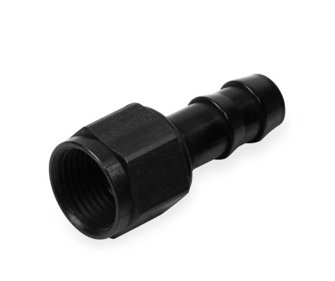 Earl's Performance Super Stock Hose Ends AT700109ERL Fitting, End, Stock, Straight, Aluminum, Black Anodized, -8 AN Male, -8 AN Female, Each