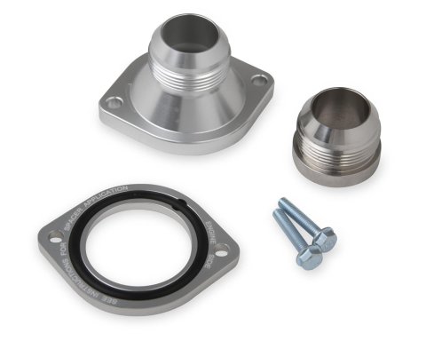 Earl's Performance LS Water Pump Adapters LS0005ERL Neck, Adapter, Straight Up, Billet Aluminum, Clear Anodized, Chevy, Small Block LS, Kit