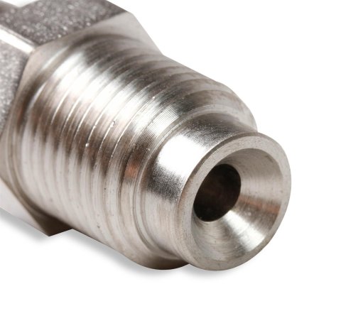 Earl's Performance Brake System Adapters 562047ERL Fittings, Brake, Male -4 AN to Male 1/2 in.-20 Thread, Inverted Flare, Steel, Nickel Plated, Pair