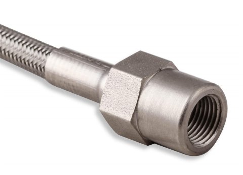 Earl's Performance Speed-Flex Extension Hoses 63151606ERL Hose, Braided Stainless Steel, -3 AN Hose, 1/8 in. NPT Female, 1/8 in. NPT Male, Nickel, 6 in. Length, Each