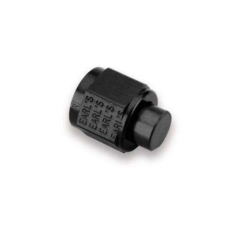 Earl's Performance AN Caps AT992910ERL Fitting, Cap, -10 Female, Aluminum, Black Anodized, Each