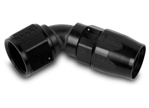 Earl's Performance Swivel-Seal Hose Ends AT806112ERL Fitting, End, Swivel-Seal, 60 Degree, -12 AN to Female -12 AN, Aluminum, Black, Each