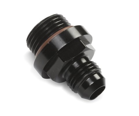 Earl's Performance AN to Straight Cut O-Ring Fittings AT991958ERL Fitting, Adapter, Cut, Straight, Aluminum, Black Anodized, -8 AN, -8 AN, Each
