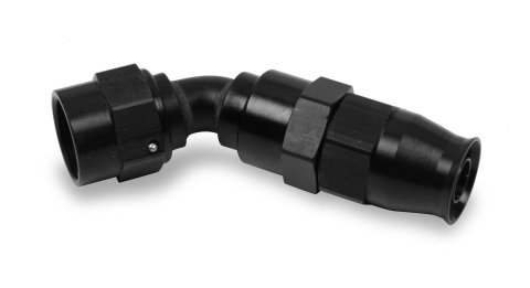 Earl's Performance UltraPro Hose Ends 624612ERL Ends, UltraPro, Reusable Swivel, 45 degree, -12 AN Size, Aluminum, Black Anodized, Each