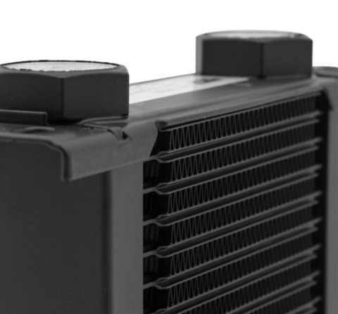 Earl's Performance UltraPro Oil Coolers 207ERL Fluid Coolers, Coolers, Plate, 7-row, Aluminum, Black, 2.00 in. x 8.25 in. x 2.09 in., -10 AN O-ring Inlet/Outlet, Female O-ring, Each