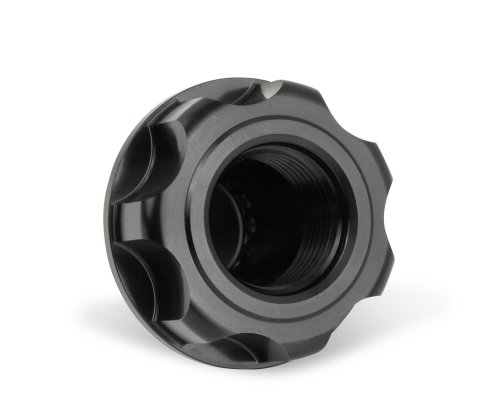 Earl's Performance Vented Oil Fill Caps 3434120ERL Cap, Vented, Screw-In, Plain, Round, Black Anodized, Billet Aluminum, LS, Each