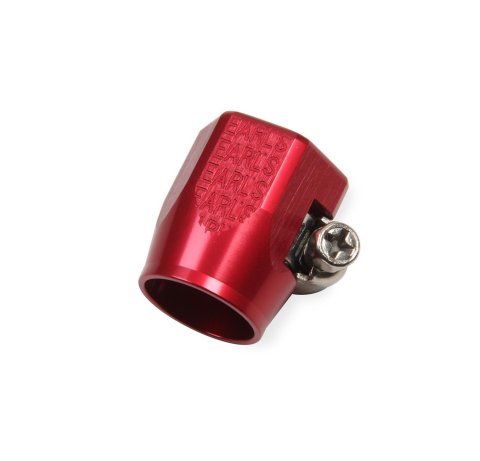 Earl's Performance Econ-O-Fit Hose Clamps 900106ERL Clamp, Econ-O-Fit, -6 AN, Stainless Clamp, Red Aluminum Cover, 5/8 in. OD, Each