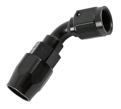 Earl's Performance Swivel-Seal Hose Ends AT806106ERL Fitting, End, Swivel-Seal, 60 Degree, -6 AN to Female -6 AN, Aluminum, Black, Each