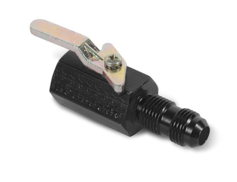 Earl's Performance Shut-Off Valves AT230502ERL Valve, Aluminum, Black, 3/8 in. Female NPT Inlet, -6 AN Bulkhead Outlet, 2 3/4 in. Overall Length