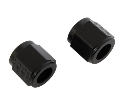 Earl's Performance Tube Nuts AT581805ERL Nuts, Aluminum, Black Anodized, -5 AN Female Threads, Pair