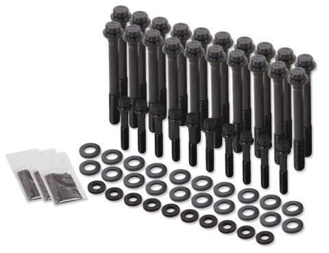 Earl's Performance Cylinder Head Bolt Kits TBS-002ERL Fasteners, Kits, 12-point Head, Chromoly, Black, Flat Washers, Chevrolet, Small Block LS, Kit