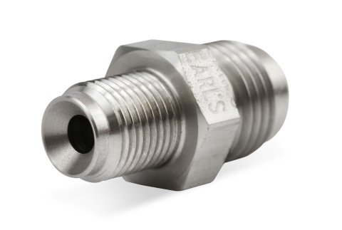 Earl's Performance AN to Inverted Flare Adapter Fittings SS991962ERL Fitting, Adapter, Adapter, Straight, Stainless Steel, Natural, -6 AN, 7/16-24 in. Flare, Each