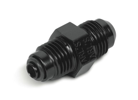 Earl's Performance AN to Metric Adapter Fittings AT991956ERL Fitting, Adapter, Threads, Straight, Aluminum, Black Anodized, -6 AN, M18 x 1.5, Each