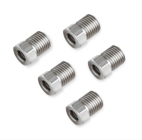Earl's Performance Hardline Tube Nuts 00103ERL Nuts, Inverted Flare, 10mm x 1, Stainless Steel, Natural, Set of 5