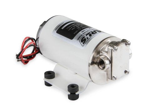 Earl's Performance Electric Oil Circulation Pumps OP111ERL Fluid Transfer Pumps, Gear Oil, 12 Volt, 2.1 GPM, Includes 2 -6AN to 3/8 in. BSPP Adapter Fittings, Nickel Plated, Each