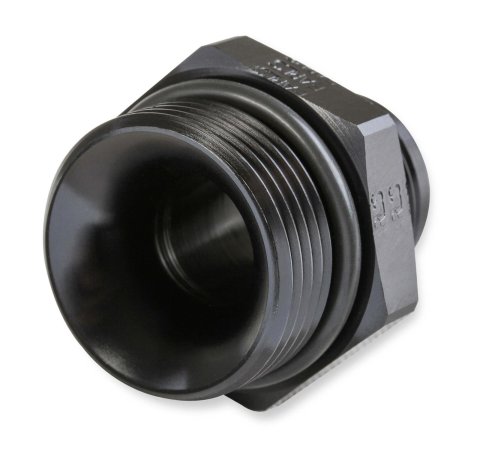 Earl's Performance AN to Straight Cut O-Ring Fittings AT985612ERL Fitting, Adapter, Cut, Straight, Aluminum, Black Anodized, -6 AN, -12 AN, Each
