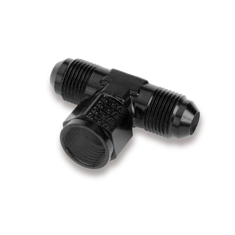 Earl's Performance Tee Adapter Fittings AT925108ERL Fitting, Adapter, Aluminum, Black Anodized, Each