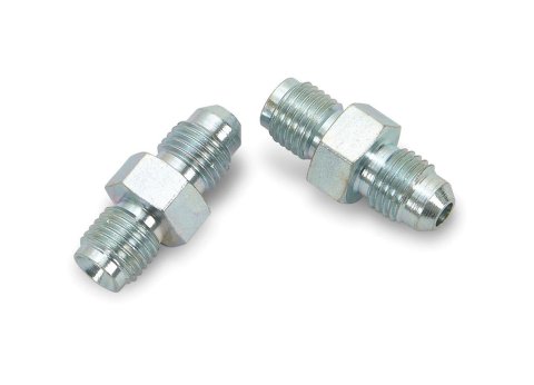 Earl's Performance Brake System Adapters 591941ERL Fitting, Adapter, -4 AN to 7/16 in.-20 Inverted Flare, Steel, Nickel Plated, Pair
