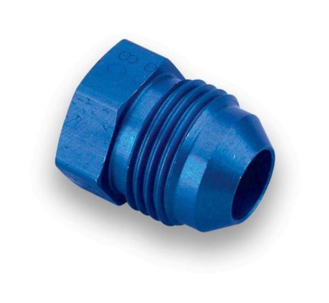 Earl's Performance Plugs 580603ERL Fittings, External Hex Head Flare Plug, -3 AN, Aluminum, Blue Anodized, Pair