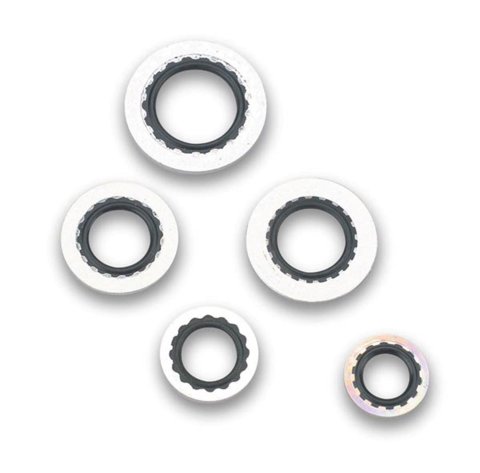 Earl's Performance Stat-O-Seals 178008ERL Washers, Stat-O-Seal, -5 AN, Aluminum with O-Ring, Pair