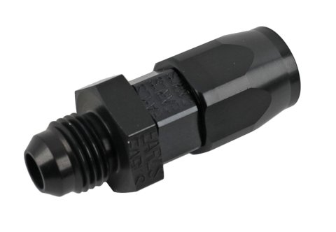 Earl's Performance Swivel-Seal Hose Ends AT840106ERL Fitting, End, Swivel Seal, Straight, Aluminum, Black Anodized, -6 AN Swivel, -6 AN Male, Each