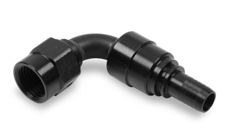 Earl's Performance UltraPro Hose Ends 689912ERL Ends, UltraPro, 90 degree, -12 AN Size, Crimp Non-swivel, Aluminum, Black, Each