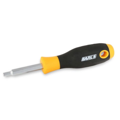Earl's Performance Quarter-Turn Fastener Tools 042ERL Wrench, Quick Fastener, Steel, Black/Yellow Handle, 3/16 in. Hex Head, for Fasteners, Each