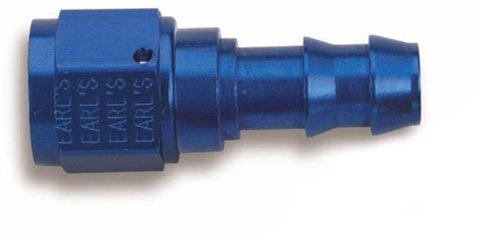 Earl's Performance Super Stock Hose Ends 700109ERL Fitting, End, Stock, Straight, -8 AN to Female -8 AN, Aluminum, Blue, Each