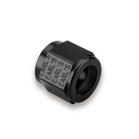 Earl's Performance Tube Nuts AT581806ERL Fitting, Nut, -6 AN, Aluminum, Black, Pair