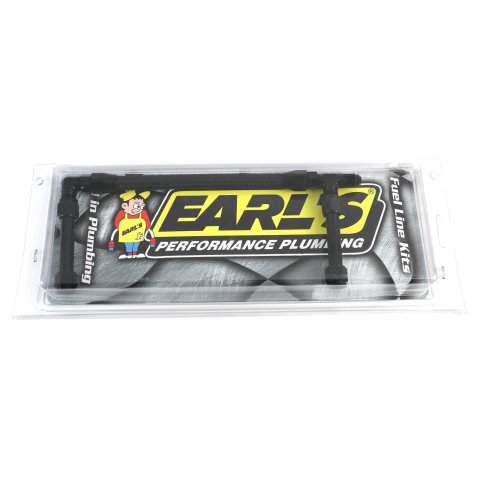 Earl's Performance Billet Swivel-Seal Fuel Lines AT104195ERL Line, Braided Nylon, Rubber, Aluminum, Holley Ultra 4150HP, -6 AN Inlet, -6 AN Outlets, Kit