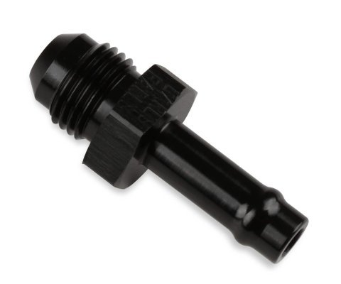 Earl's Performance Vapor Guard Hose Ends 740156ERL Fitting, Adapter, NPT to Barb, Straight, Billet Aluminum, Black Anodized, 5/16 in., 5/16 in. Barb, Each