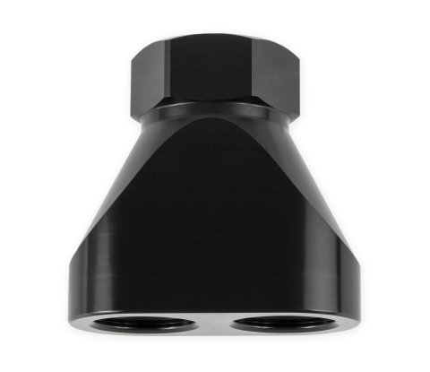 Earl's Performance Fuel Distribution Blocks 100162ERL Block, Y-Type, Billet Aluminum, Black Anodized, -12 AN O-Ring Female Inlet, -10 AN O-Ring Female Outlets, Each