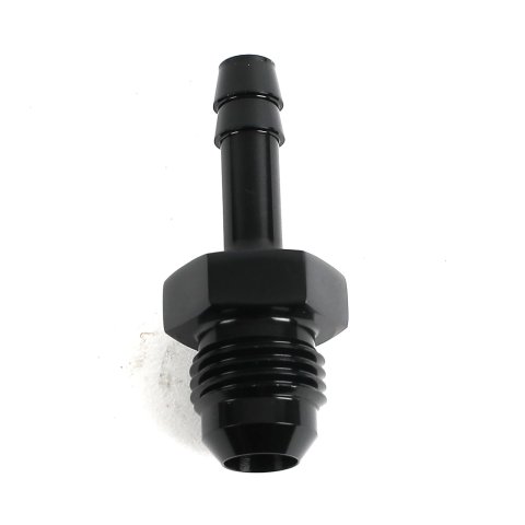 Earl's Performance Vapor Guard Hose Ends 799000ERL End, Guard, Straight, 1/4 in. Size, Barb, -6 AN Male Threads, Billet Aluminum, Black Anodized, Each