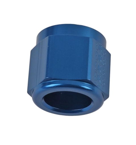 Earl's Performance Tube Nuts 981808ERL Fitting, Nut, -8 AN, Aluminum, Blue Anodized, Each