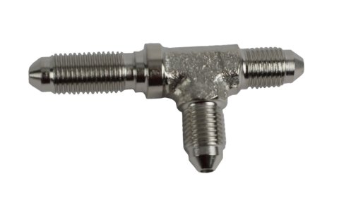 Earl's Performance Tee Adapter Fittings 960403ERL Fitting, Adapter, Male Bulkhead -3 AN, -3 AN, -3 AN, Steel, Zinc Plated, Each