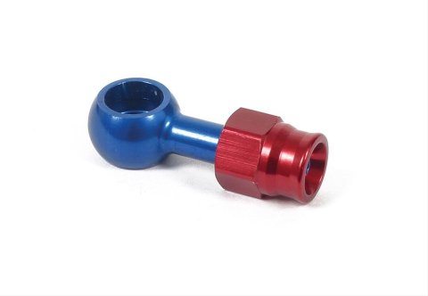 Earl's Performance Speed-Seal Hose Ends 600733ERL Fitting, End, Speed-Seal, Straight, -3 AN Hose, 10mm Banjo, Aluminum, Red/Blue Anodized, Each
