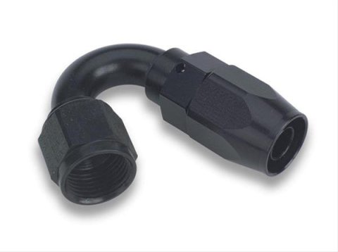 Earl's Performance Swivel-Seal Hose Ends AT815012ERL Fitting, End, Swivel-Seal, 150 Degree, -12 AN to Female -12 AN, Aluminum, Black, Each
