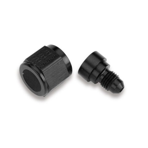 Earl's Performance Reducers AT9892084ERL Fitting, Reducer, AN to AN, Straight, Aluminum, Black Anodized, -8 AN, -4 AN, Each