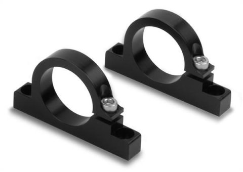 Earl's Performance Fuel Filter Mounting Brackets 230622ERL Brackets, Aluminum, Black Anodized, Pair