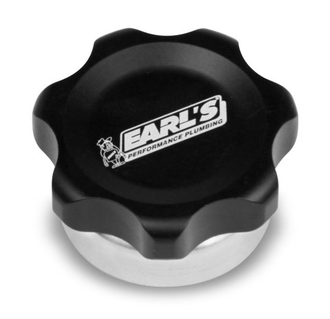 Earl's Performance Fill Cap Kits 166018ERL Cap, Billet Aluminum, Black Anodized, Aluminum Bung, 1.380 in. Diameter Opening, Each