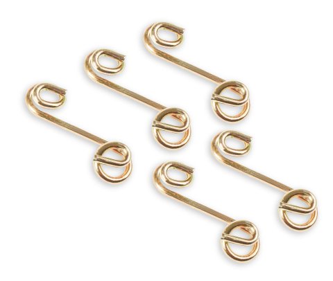 Earl's Performance Quarter-Turn Fastener Springs PANS5250-ERL Quick Fasteners, Springs, Steel, Gold Finish, 0.250 in. Height, 1.00 in. Length, Set of 5