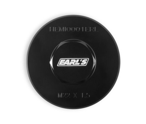 Earl's Performance Oil Filter Block-Off Plates HEMI0001ERL Adapter, Filter, Plate, Aluminum, Black, Chrysler, Dodge, Ram, Each