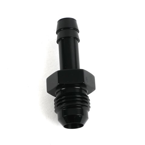 Earl's Performance Vapor Guard Hose Ends 799001ERL End, Guard, Straight, 5/16 in. Size, Barb, -6 AN Male Threads, Billet Aluminum, Black Anodized, Each