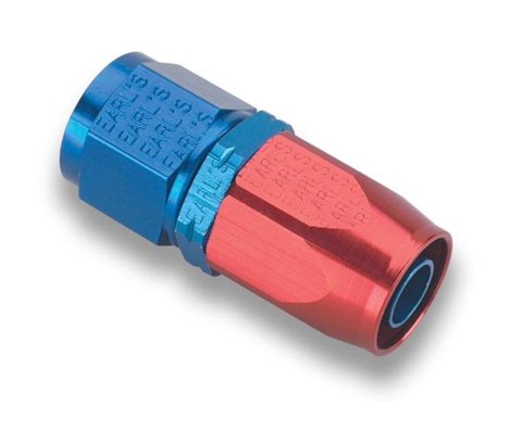 Earl's Performance Auto-Fit Hose Ends 300116ERL Fitting, End, Auto-Fit, Straight, -16 AN to Female -16 AN, Aluminum, Red/Blue, Each