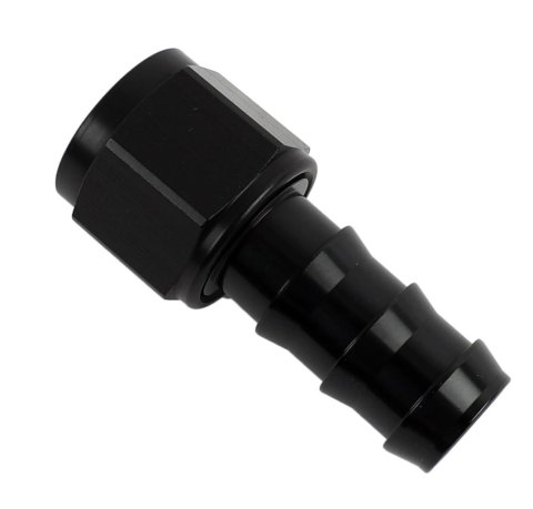 Earl's Performance Super Stock Hose Ends AT700111ERL Fitting, End, Stock, Straight, Aluminum, Black Anodized, -10 AN Male, -10 AN Female, Each