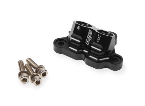 Earl's Performance Oil Cooler Adapters 1125ERL Adapter, Filter Adapter Style, Billet Aluminum, Black Anodized, -10 AN Inlet/Outlet, Ford, 5.0L, Each